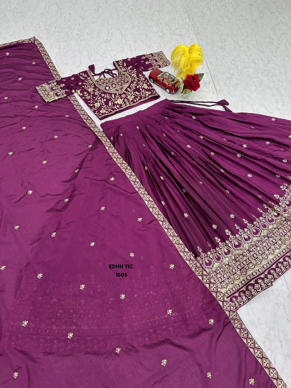 Blur Floral Festive Lehenga
